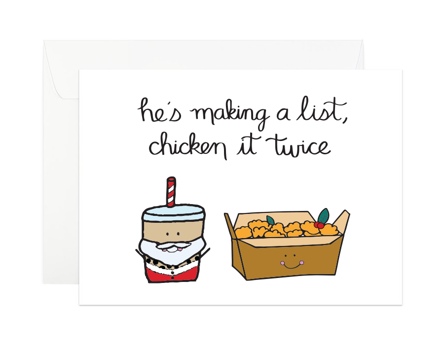 Chicken it Twice Holiday Card