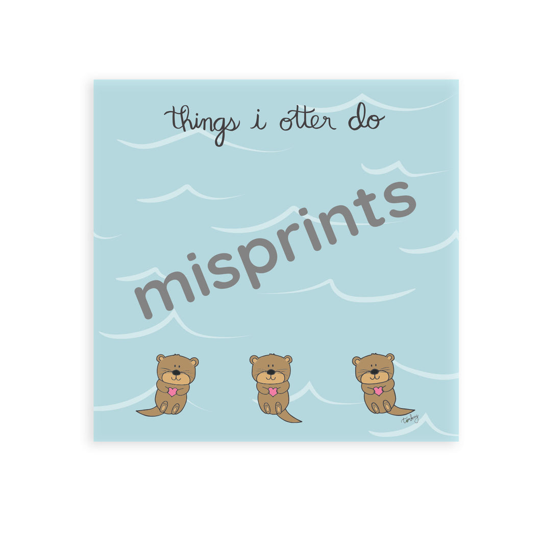 Otter sticky notes (misprints)