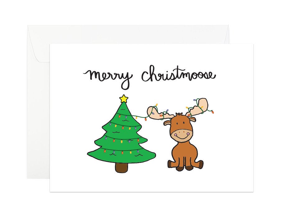 Merry Christmoose Holiday Card