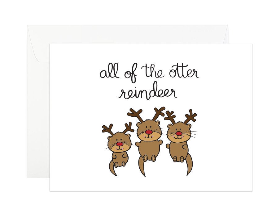 Otter the Other Reindeer Holiday Card